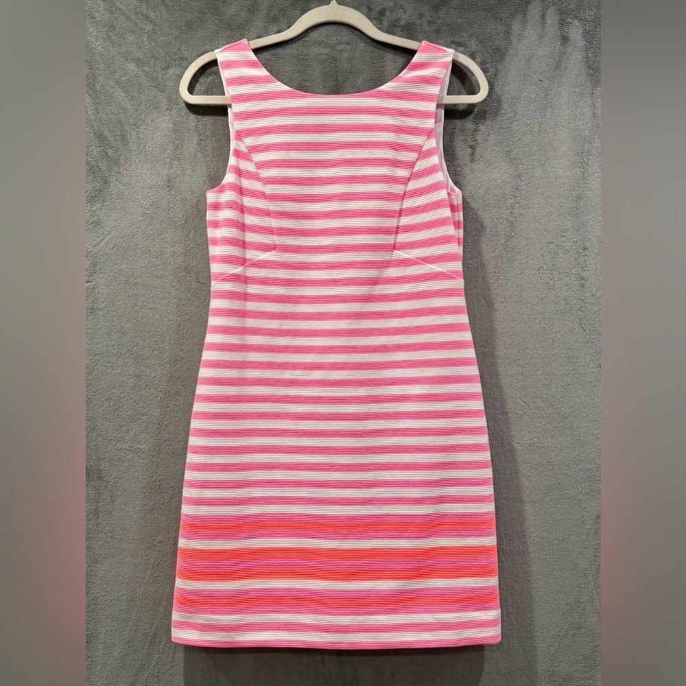 Lilly Pulitzer  Eden Tropical Pink Stripe Shift Dress Women’s Size‎ Small